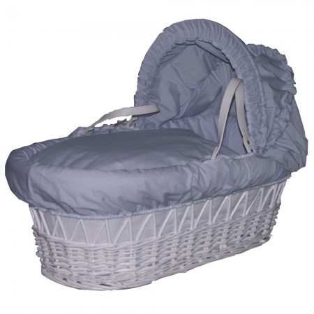 Moses Basket Dressing in Grey polyCotton